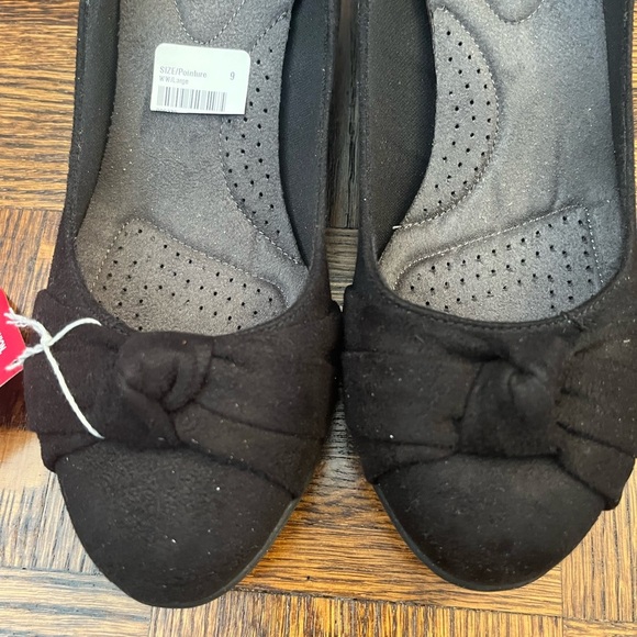 Dexflex By Dexter AUDRINA Black Cushion Insole Wedges Sz 9 - Picture 4 of 9